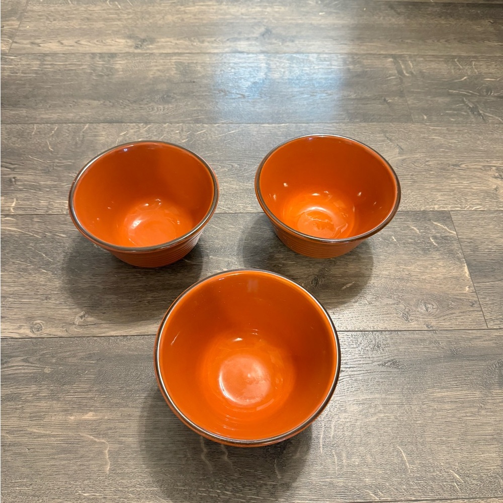 Villa Cortona Terracotta By Artimino Ironstone 3 Soup/Salad Bowls